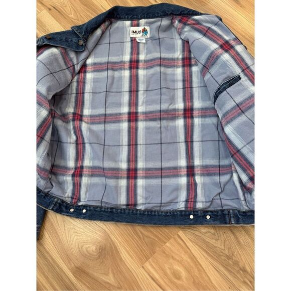 Imus vintage men’s Denim Embroidered American Flag Jacket Size XL - Picture 10 of 10